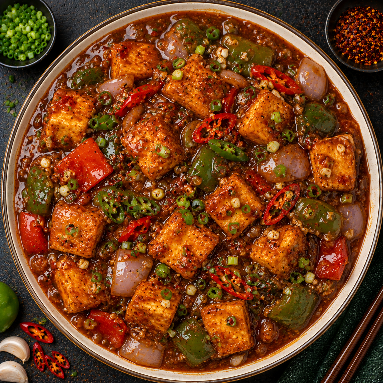 Chilli Paneer (Gravy)